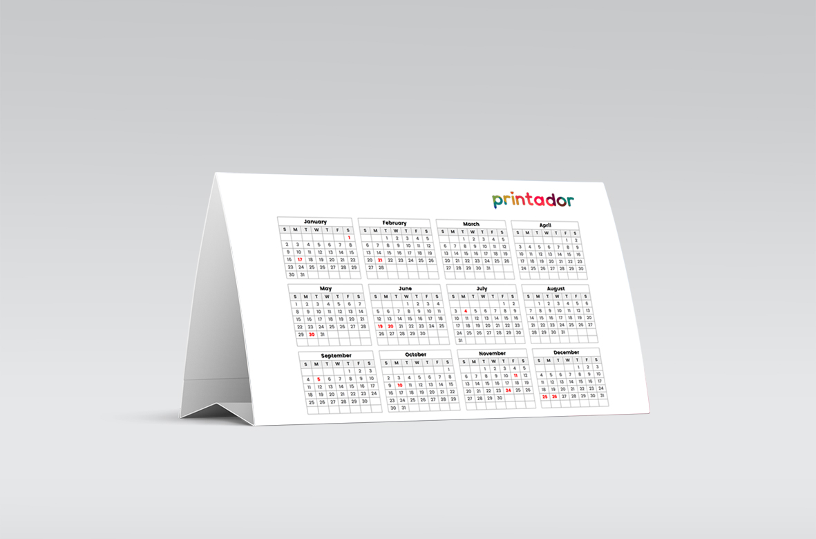 Calendar prismă triunghiulară