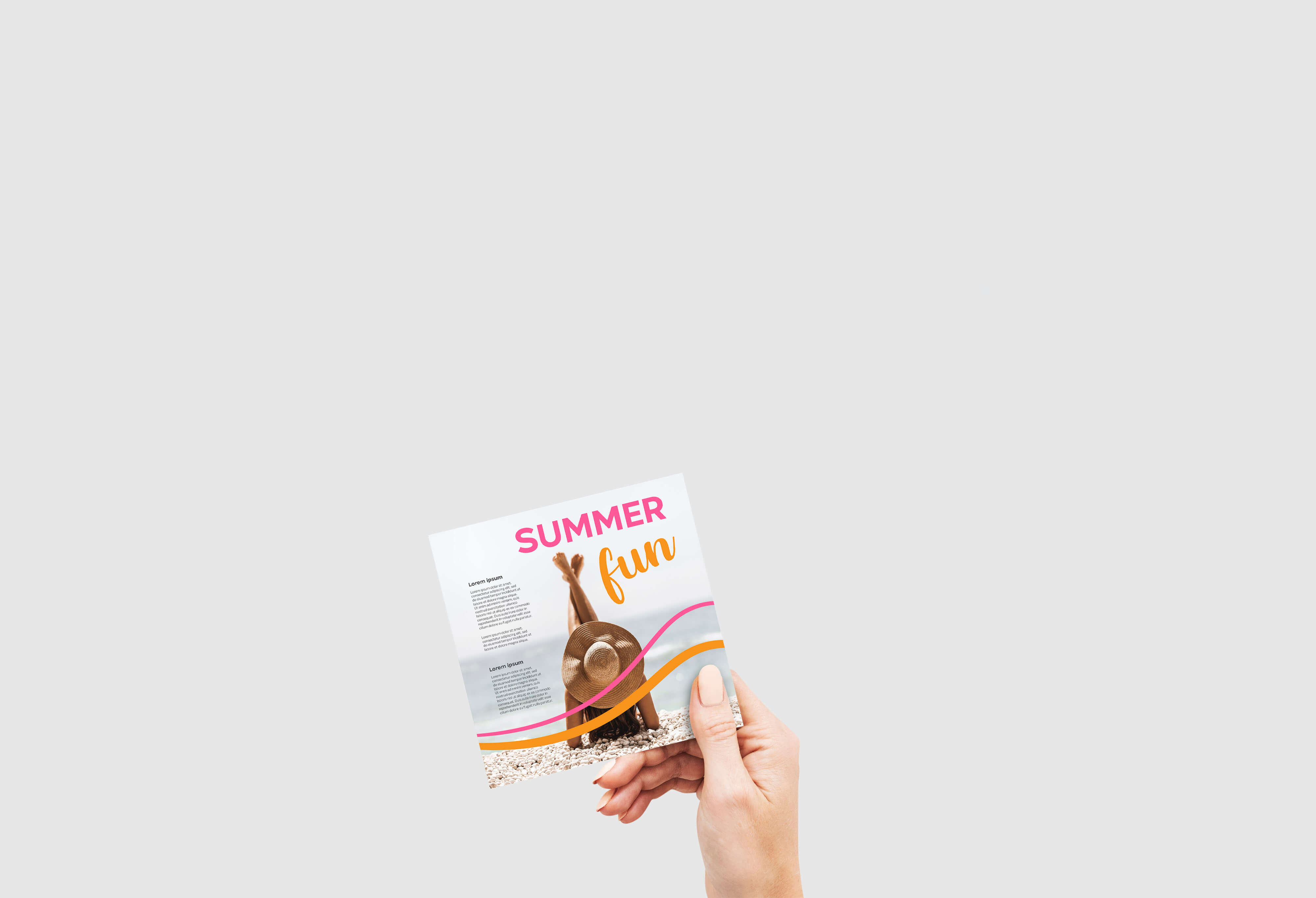 Flyer pătrat 10x10 cm (Fluturaș creativ de mici dimensiuni)